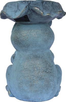 Show full view: Hi-Line Gift Frog Garden Statue Plant Stand with Solar Light, 18.5-in slide 5 of 9