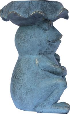 Show full view: Hi-Line Gift Frog Garden Statue Plant Stand with Solar Light, 18.5-in slide 6 of 9