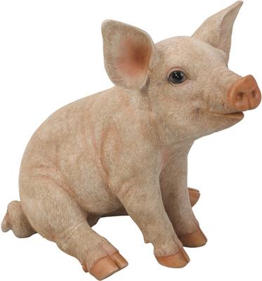 Show full view: Hi-Line Gift Sitting Pig Statue, Pink, 12-in slide 3 of 6