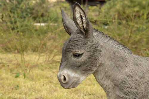 Show full view: Hi-Line Gift Standing Grey Donkey Statue, Gray, 15.16-in slide 7 of 10