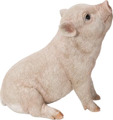 Show full view: Hi-Line Gift Baby Pig Sitting, Pink, 6.3-in slide 5 of 9