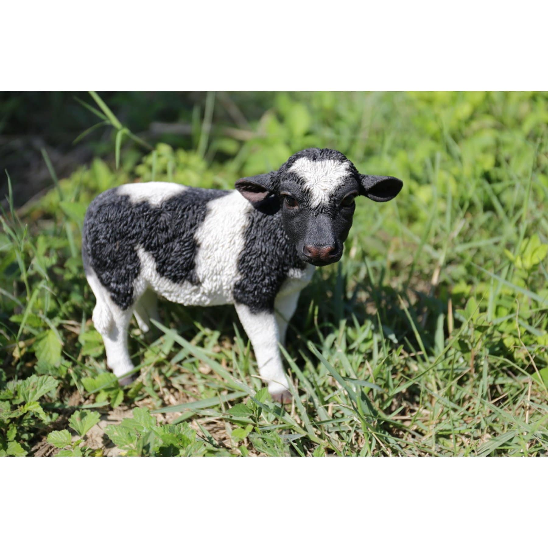 Hi-Line Gift Standing Cow Statue, Black & White, 7-in