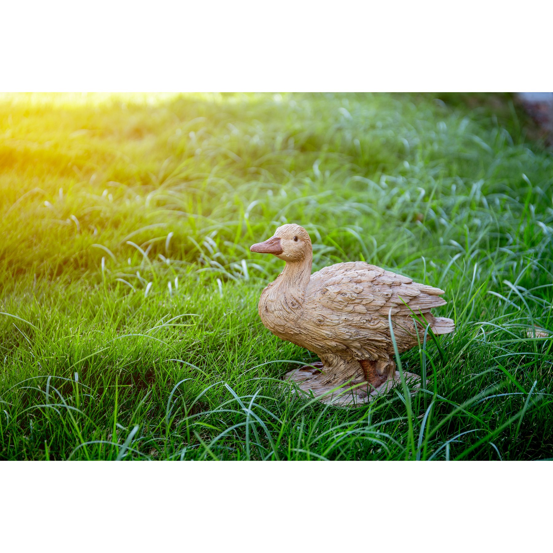 Hi-Line Gift Duck Driftwood Look Statue, 9.53-in