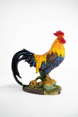 Show full view: Hi-Line Gift Rooster Standing on Corn Statue, 13.75-in slide 2 of 5