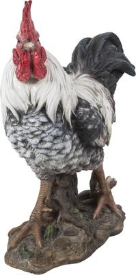 Show full view: Hi-Line Gift Rooster Statue, Black & White, 15.94-in slide 3 of 7