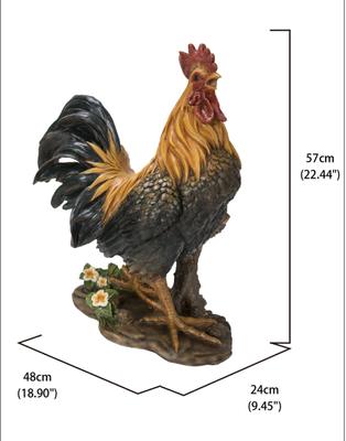 Show full view: Hi-Line Gift Rooster on a Wood Barrel Statue, 22.44-in slide 7 of 8