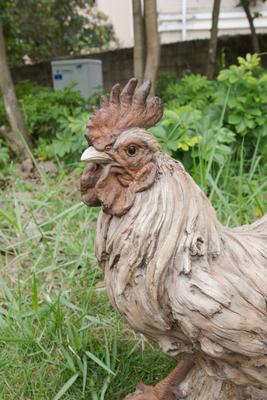 Show full view: Hi-Line Gift Driftwood Standing Rooster Statue, 15.83-in slide 6 of 8