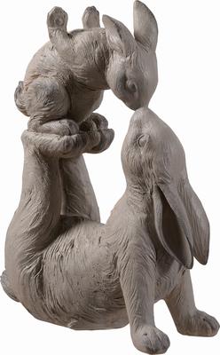 Show full view: Hi-Line Gift Mom & Baby Rabbits Garden Statue, 14.6-in slide 3 of 9