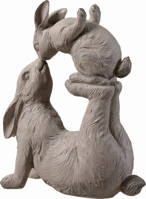 Show full view: Hi-Line Gift Mom & Baby Rabbits Garden Statue, 14.6-in slide 5 of 9