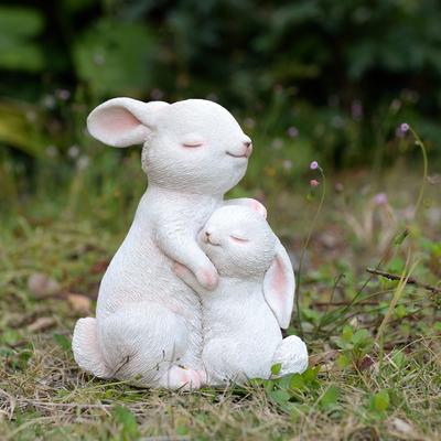 Show full view: Hi-Line Gift Mother & Baby Rabbit Statue, 7.87-in slide 9 of 10