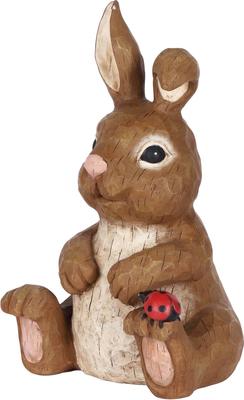 Show full view: Hi-Line Gift Rabbit Sitting with Ladybug Statue, 12-in slide 5 of 9