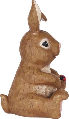 Show full view: Hi-Line Gift Rabbit Sitting with Ladybug Statue, 12-in slide 8 of 9