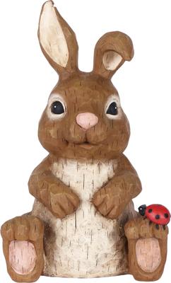 Show full view: Hi-Line Gift Rabbit Sitting with Ladybug Statue, 12-in slide 4 of 9