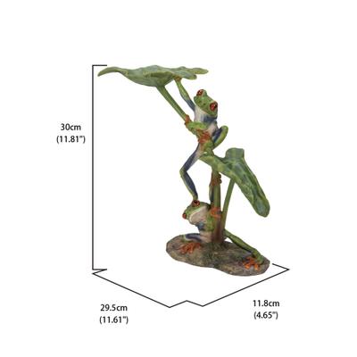 Show full view: Hi-Line Gift Lotus Leaf with Red-Eyed Tree Frog Statue, 11.81-in slide 7 of 8