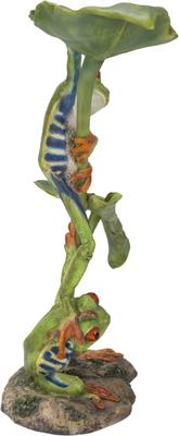 Show full view: Hi-Line Gift Lotus Leaf with Red-Eyed Tree Frog Statue, 11.81-in slide 5 of 8