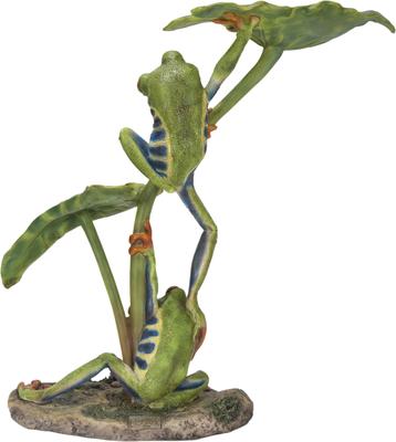Show full view: Hi-Line Gift Lotus Leaf with Red-Eyed Tree Frog Statue, 11.81-in slide 4 of 8