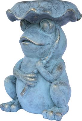 Show full view: Hi-Line Gift Frog Garden Statue Plant Stand with Solar Light, 18.5-in slide 3 of 9