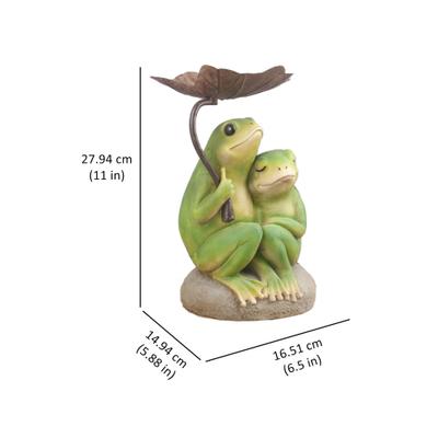 Show full view: Hi-Line Gift Frog Couple Under Umbrella Statue, 11-in slide 6 of 6