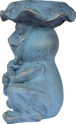 Show full view: Hi-Line Gift Frog Garden Statue Plant Stand with Solar Light, 18.5-in slide 4 of 9