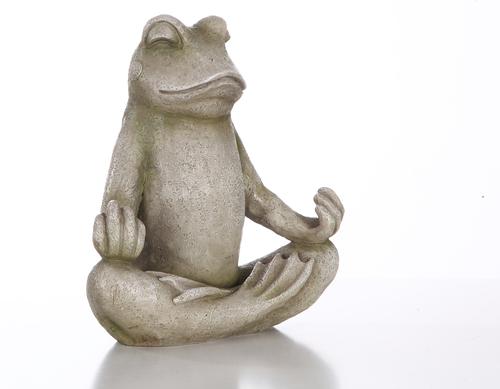 Show full view: Hi-Line Gift Frog Sitting in Lotus Position Statue, 12.25-in slide 2 of 9