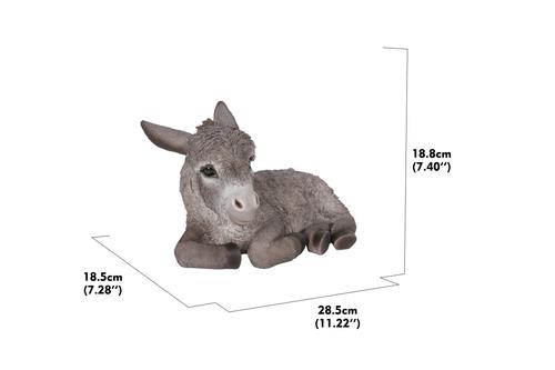 Show full view: Hi-Line Gift Medium Donkey Foal Lying Down Statue, Gray, 7.4-in slide 8 of 9
