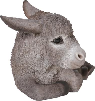 Show full view: Hi-Line Gift Medium Donkey Foal Lying Down Statue, Gray, 7.4-in slide 5 of 9