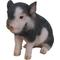 Show in main carousel: Hi-Line Gift Sitting Baby Pig Statue, Pink & Dark Brown, 6-in slide 2 of 8