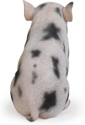 Show full view: Hi-Line Gift Sitting Baby Pig Statue, Pink & Black, 6-in slide 4 of 8