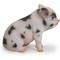 Show in main carousel: Hi-Line Gift Sitting Baby Pig Statue, Pink & Black, 6-in slide 3 of 8