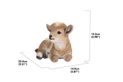 Show full view: Hi-Line Gift Baby Lamb Lying Down Statue, Brown & White, 6-in slide 8 of 9