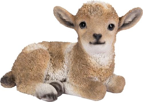 Show full view: Hi-Line Gift Baby Lamb Lying Down Statue, Brown & White, 6-in slide 2 of 9