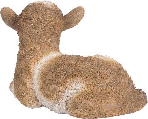 Show full view: Hi-Line Gift Baby Lamb Lying Down Statue, Brown & White, 6-in slide 4 of 9