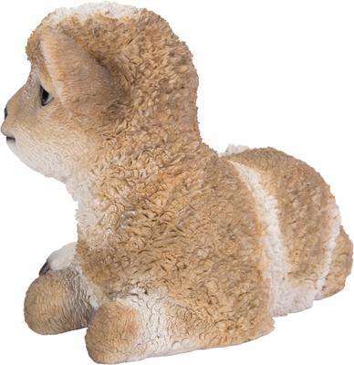 Show full view: Hi-Line Gift Baby Lamb Lying Down Statue, Brown & White, 6-in slide 3 of 9