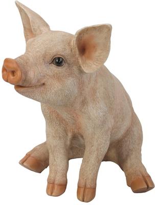 Show full view: Hi-Line Gift Sitting Pig Statue, Pink, 12-in slide 5 of 6