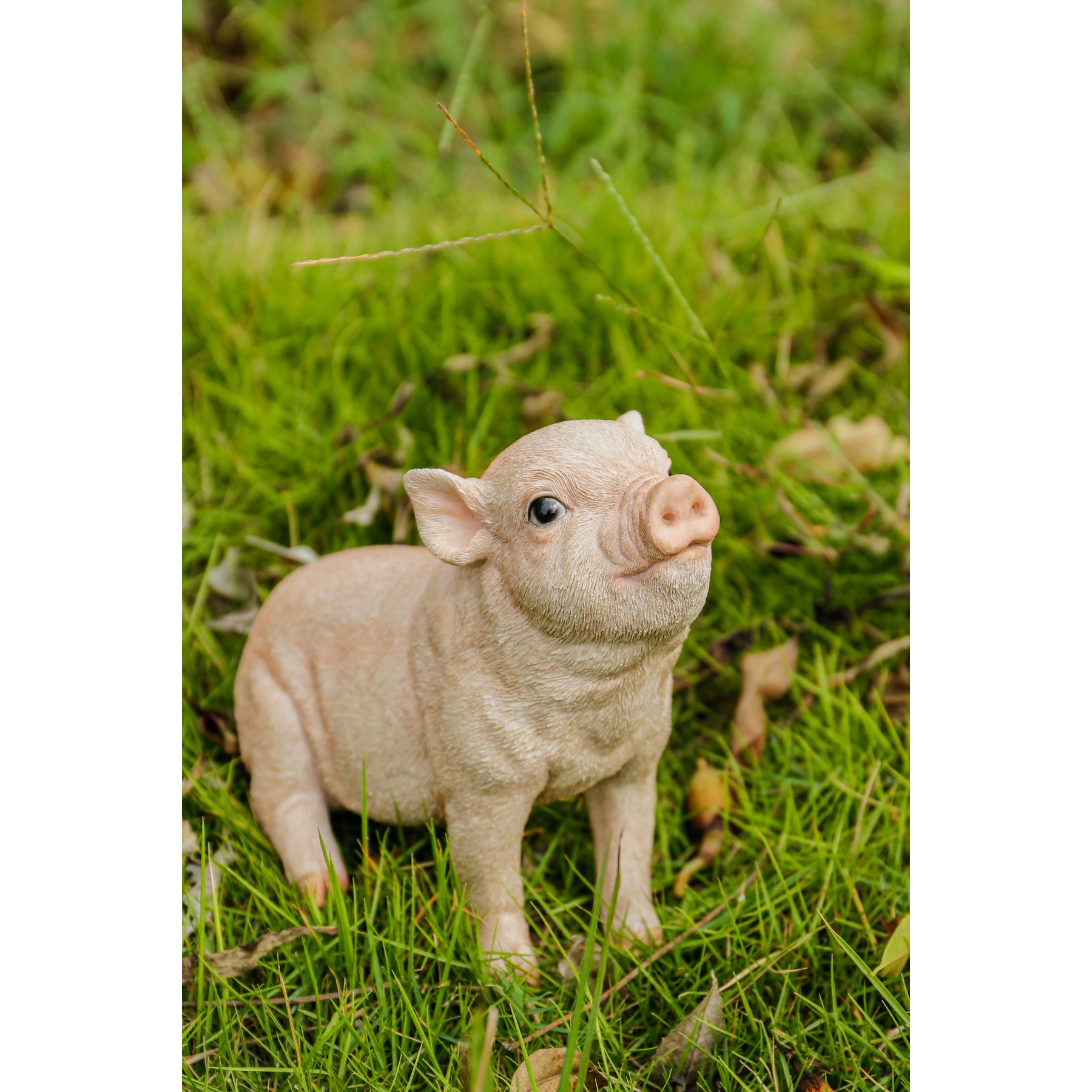 Hi-Line Gift Baby Pig Sitting, Pink, 6.3-in