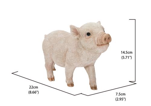 Show full view: Hi-Line Gift Baby Pig Standing Statue, Pink, 5.71-in slide 7 of 9