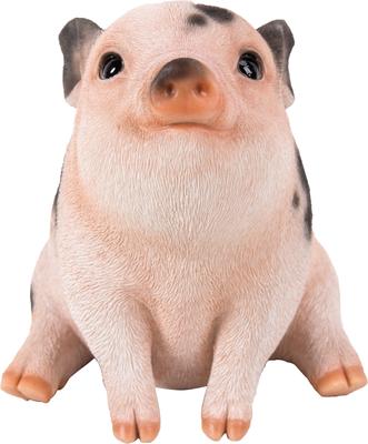Show full view: Hi-Line Gift Chubby Piglet Sitting Statue, Pink with Black Spots, 5.31-in slide 2 of 8