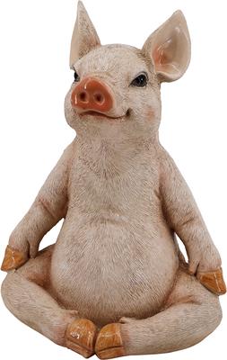 Show full view: Hi-Line Gift Pig in Meditation Statue, 12.99-in slide 7 of 9