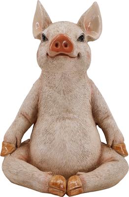 Show full view: Hi-Line Gift Pig in Meditation Statue, 12.99-in slide 2 of 9