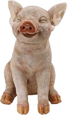 Show full view: Hi-Line Gift Smiling Pig with Wings Sitting Statue, 16.65-in slide 2 of 10