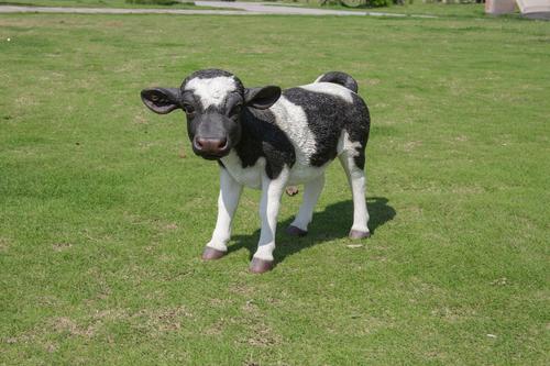Show full view: Hi-Line Gift Standing Cow Statue, Black & White, 16.5-in slide 6 of 7