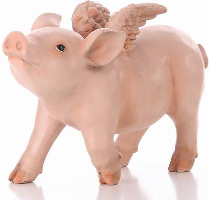 Show full view: Hi-Line Gift Pig with Wings Walking Statue, 8.5-in slide 8 of 9