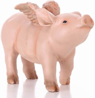 Show full view: Hi-Line Gift Pig with Wings Walking Statue, 8.5-in slide 3 of 9