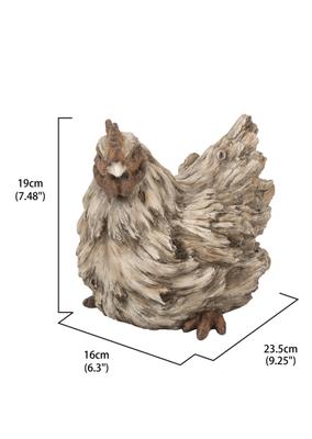 Show full view: Hi-Line Gift Driftwood Squatting Hen Statue, 7.48-in slide 7 of 9