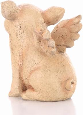 Show full view: Hi-Line Gift Laughing Pig with Wings Sitting Statue, 8.87-in slide 6 of 9