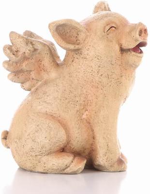 Show full view: Hi-Line Gift Laughing Pig with Wings Sitting Statue, 8.87-in slide 9 of 9