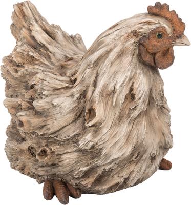 Show full view: Hi-Line Gift Driftwood Squatting Hen Statue, 7.48-in slide 4 of 9