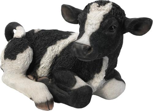 Show full view: Hi-Line Gift Cow Laying Down Statue, Black & White, 11-in slide 5 of 5