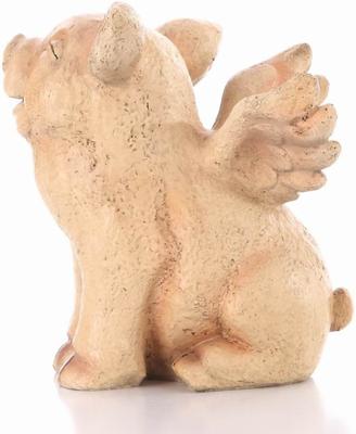 Show full view: Hi-Line Gift Laughing Pig with Wings Sitting Statue, 8.87-in slide 5 of 9