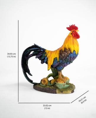 Show full view: Hi-Line Gift Rooster Standing on Corn Statue, 13.75-in slide 5 of 5